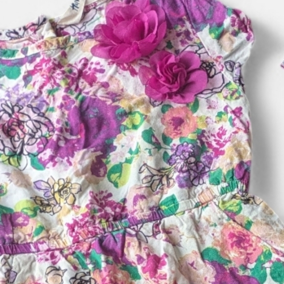 Multiples Floral and Striped Kids Dress Set - Picture 2 of 6